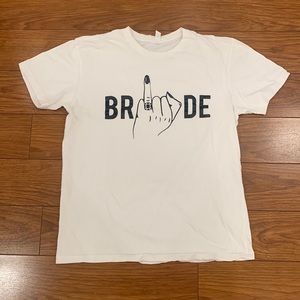 Funny Bride Ring Finger White Tee Shirt